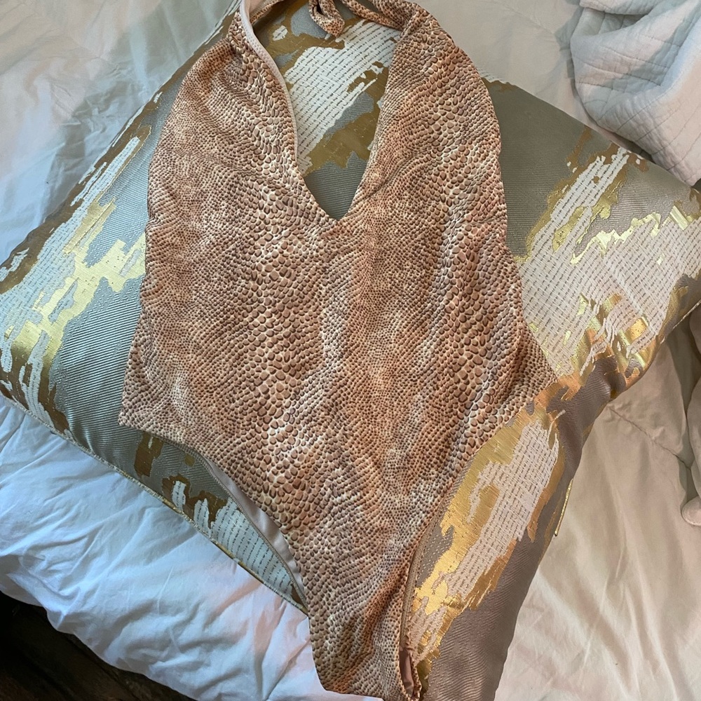 NWT snake print one piece low back swimsuit